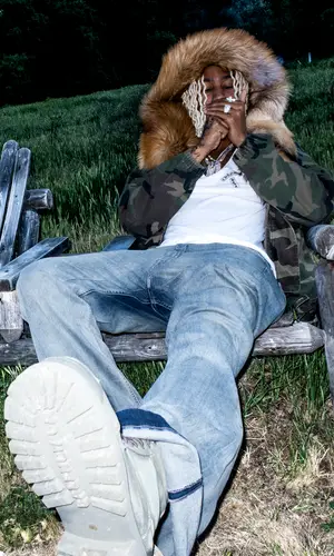 Rich Amiri wearing Rick Owens pants