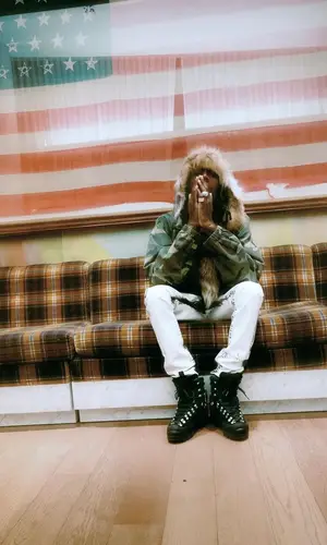 Yung Bans’ Outfit in Enfants Riches Deprimes Jacket, Balenciaga Gloves & Bstroy Underwear (2025)