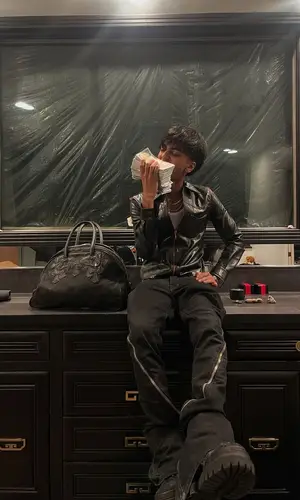 Yung Fazo wearing Jean Paul Gaultier jacket