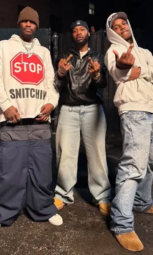 ASAP Rocky wearing New Era cap