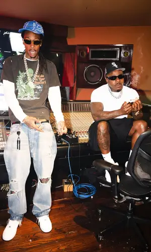 Wiz Khalifa wearing Chrome Hearts cap