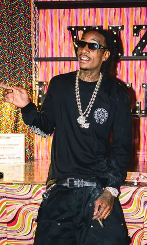 Wiz Khalifa wearing Chrome Hearts belt