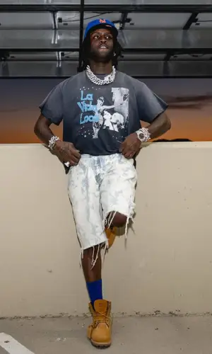 Chief Keef’s Outfit in Gallery Dept. Shorts, New Era Cap & Chrome Hearts Socks (2025)