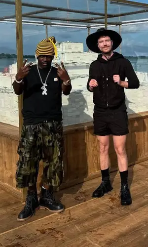 Lil Yachty wearing Chrome Hearts belt