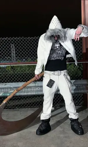 Sematary’s Outfit in Robins Jeans Jeans, Louis Vuitton Boots & B.B. Simon Belt (2025)
