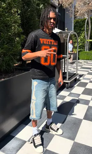 Nemzzz’s Outfit in Louis Vuitton T-Shirt, Kapital Shorts & Rick Owens Sneakers (2025)