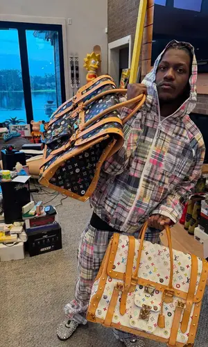 Lil Yachty wearing Louis Vuitton sandal