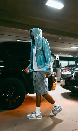 Ja Morant’s Outfit in Earthling VIP Hoodie & Louis Vuitton Shorts (2025)