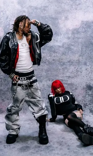 Lil Tecca wearing Chrome Hearts top
