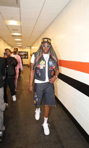 Rob49’s Outfit in Emline Jacket, Nike Sneakers & Rick Owens Eyewear (2025)