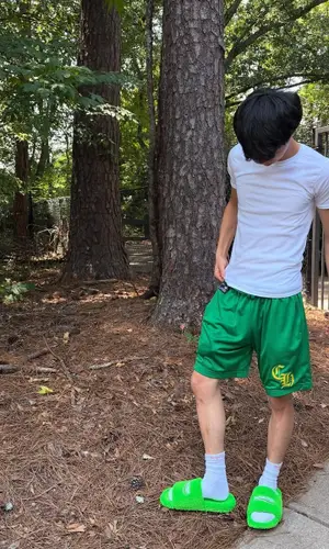 Rayasianboy wearing Balenciaga sandal
