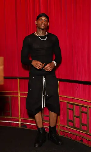 Tylil James wearing Rick Owens top