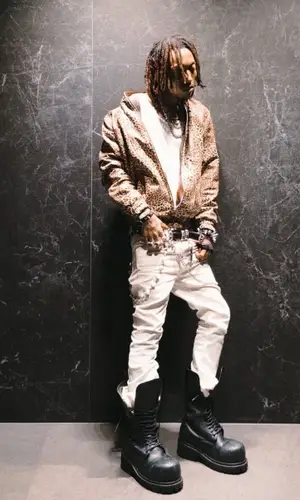 Lil Tecca wearing Chrome Hearts jewelry