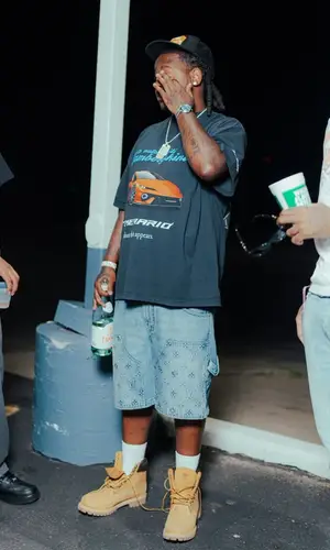 Babyface Ray’s Outfit in Balenciaga T-Shirt, Louis Vuitton Shorts & Lamborghini (2025)