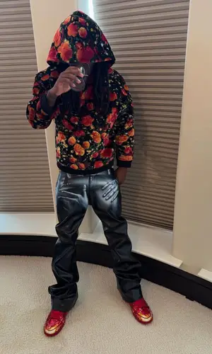 Kai Cenat wearing Mowalola pants