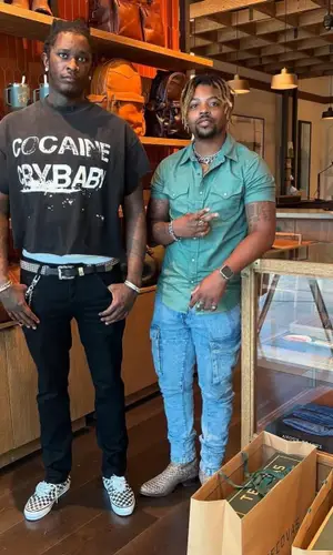 Young Thug wearing Enfants Riches Deprimes belt