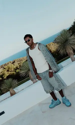 Rodrygo wearing Amiri jacket