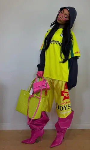 Bktherula wearing Supreme hoody