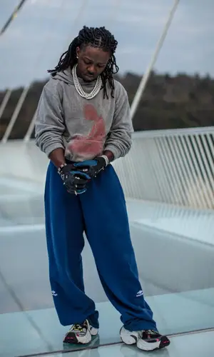 Jackboy wearing Balenciaga glov
