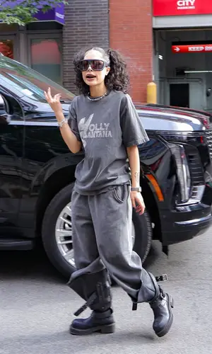 Molly Santana wearing Balenciaga boots