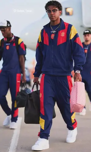 Lamine Yamal wearing Adidas sneakers