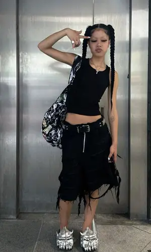 Molly Santana wearing No Mass Prod shorts