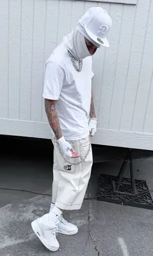 Yeat wearing Ralph Lauren sock