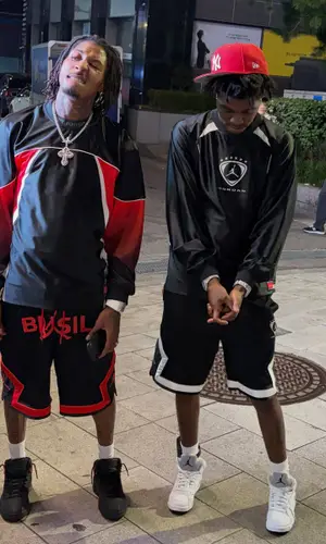 NBA YoungBoy wearing Jordan jersey