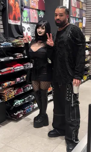 Drake wearing PunkRave top