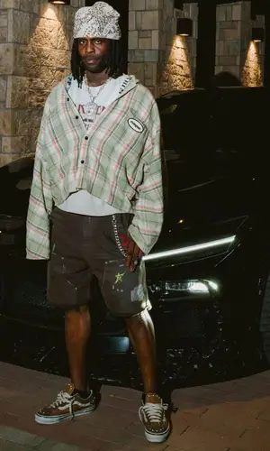 Chief Keef’s Outfit in RRR-123 Shirt, Paly Shorts & Vans Sneakers (2026)