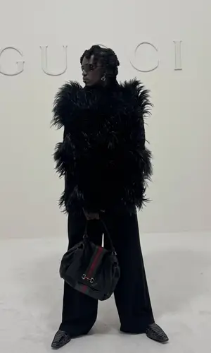 diamond* wearing Gucci pants