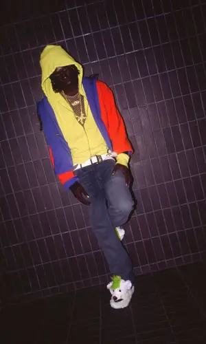 Pz' wearing Stussy hoody