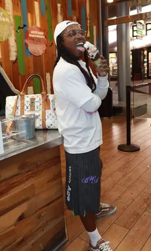 Jacquees’ Outfit in Vans Sneakers, Louis Vuitton Cap & Takashi Murakami (2026)