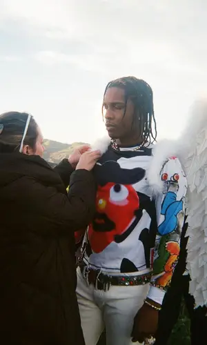 ASAP Rocky wearing Alex Moss belt