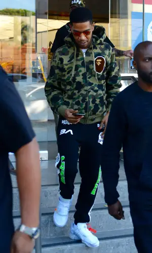 Kid Cudi wearing Bape hoody