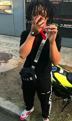 Trippie Redd wearing Samson sock