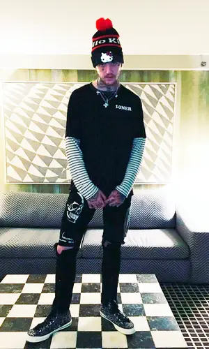 Lil Peep wearing Numb jeans