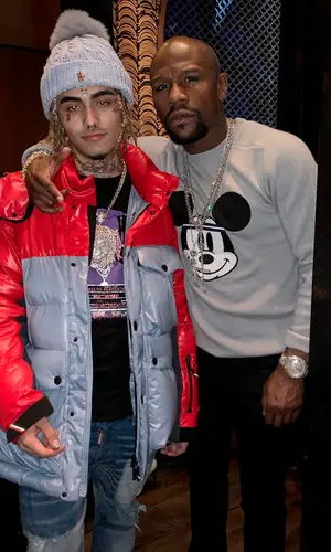 Lil Pump wearing Moncler hat