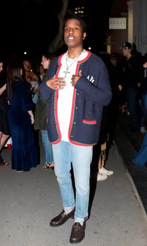 ASAP Rocky wearing Gucci sock