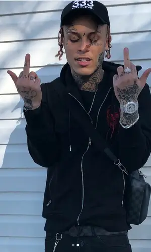 Lil Skies wearing Alexander McQueen hoody