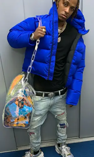Rich The Kid wearing Prada belt