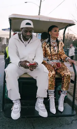 Gucci Mane wearing Louis Vuitton cap