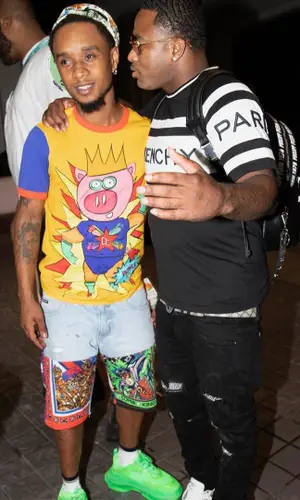 Slim Jxmmi wearing Balenciaga sneakers