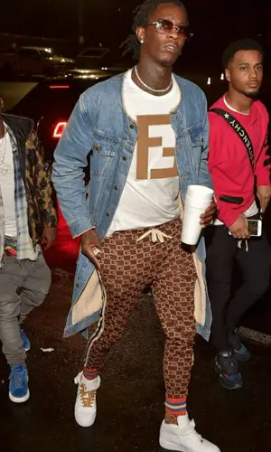 Young Thug wearing Gucci sock