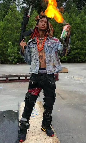Lil Gnar wearing Adidas other