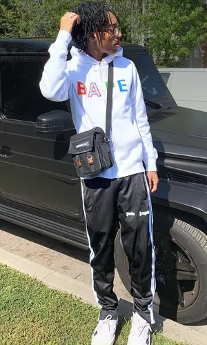 Lil Tecca wearing Patricia Rae bag