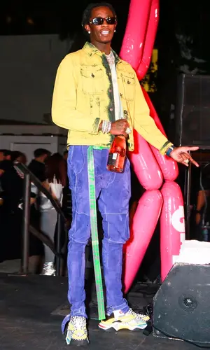 Young Thug wearing Off-White belt