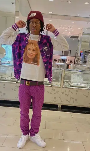 Lil Tecca wearing Moncler hat