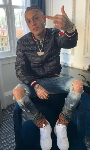 Lil Skies wearing Amiri jeans