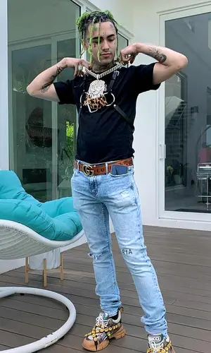 Lil Pump wearing Zana Bayne other